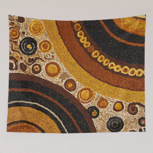 Item preview, Aboriginal Inspired Dot Art - With Fossils Circles Waves designed and sold by GrinGalore.