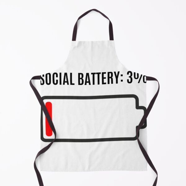 Item preview, Social Battery 3% Introvert Humor designed and sold by ConsolAssoc Creative Studio.