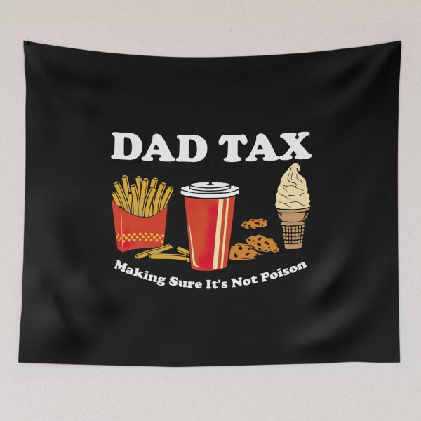 Item preview, Dad Tax Snack Duty Funny Fast Food Father Classic T-Shirt designed and sold by Animalfacts002.