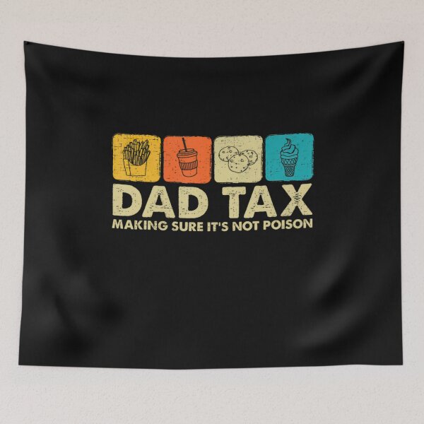 Item preview, Dad Tax Retro Snack Icons Funny Father Classic T-Shirt designed and sold by Animalfacts002.