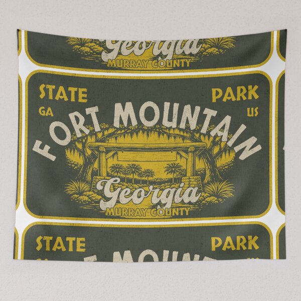 Item preview, Fort Mountain State Park, Murray County, Georgia, badge design designed and sold by Wanderful-roads.