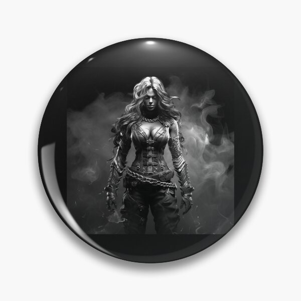 Item preview, Black and White Gothic Warrior Woman Art designed and sold by inkoutninja.