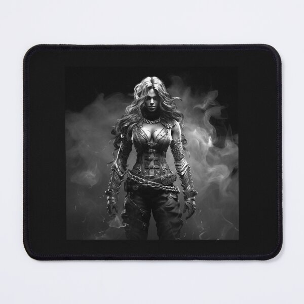 Item preview, Black and White Gothic Warrior Woman Art designed and sold by inkoutninja.