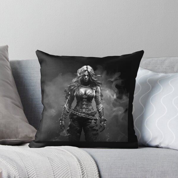 Item preview, Black and White Gothic Warrior Woman Art designed and sold by inkoutninja.