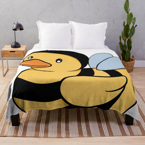 Item preview, Cute Duck in Bee Costume - Whimsical Kawaii Bumblebee Duckling Art designed and sold by LYAN-STORE.