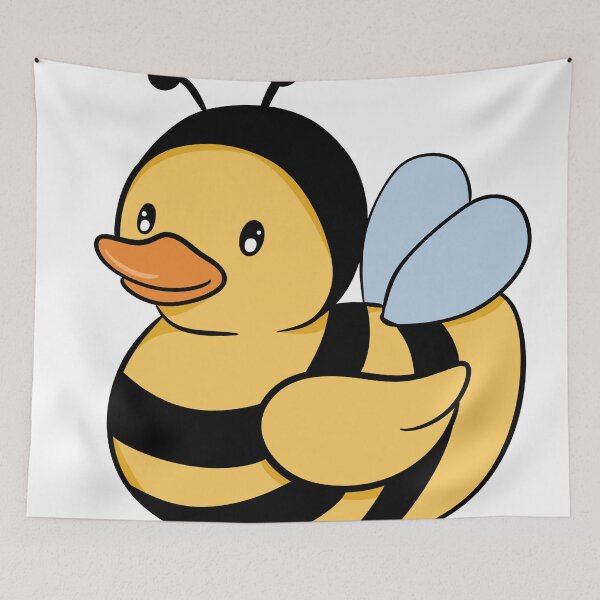 Item preview, Cute Duck in Bee Costume - Whimsical Kawaii Bumblebee Duckling Art designed and sold by LYAN-STORE.