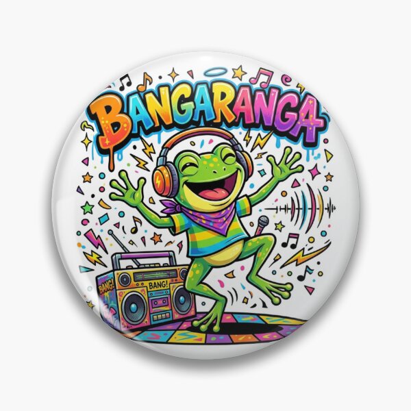 Item preview, BANGARANGA Party Frog – Dancing Cartoon Music Graffiti Design designed and sold by ArtsyExplorer.