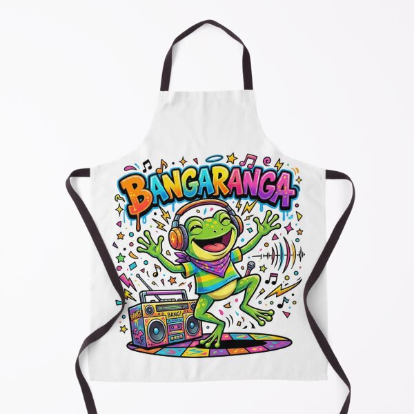 Item preview, BANGARANGA Party Frog – Dancing Cartoon Music Graffiti Design designed and sold by ArtsyExplorer.