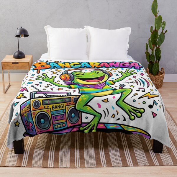 Item preview, BANGARANGA Party Frog – Dancing Cartoon Music Graffiti Design designed and sold by ArtsyExplorer.