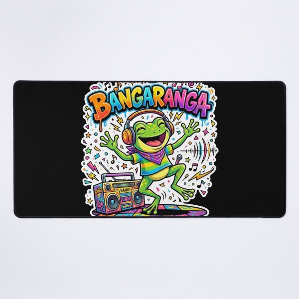 Item preview, BANGARANGA Party Frog – Dancing Cartoon Music Graffiti Design designed and sold by ArtsyExplorer.