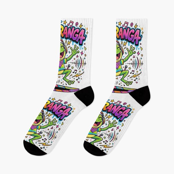 Item preview, BANGARANGA Party Frog – Dancing Cartoon Music Graffiti Design designed and sold by ArtsyExplorer.