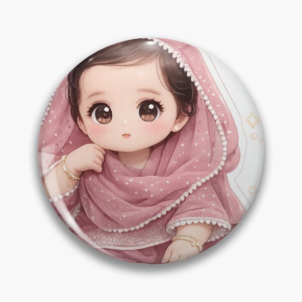 Item preview, Cute Baby Girl Kawaii Sticker designed and sold by rajaansariT.