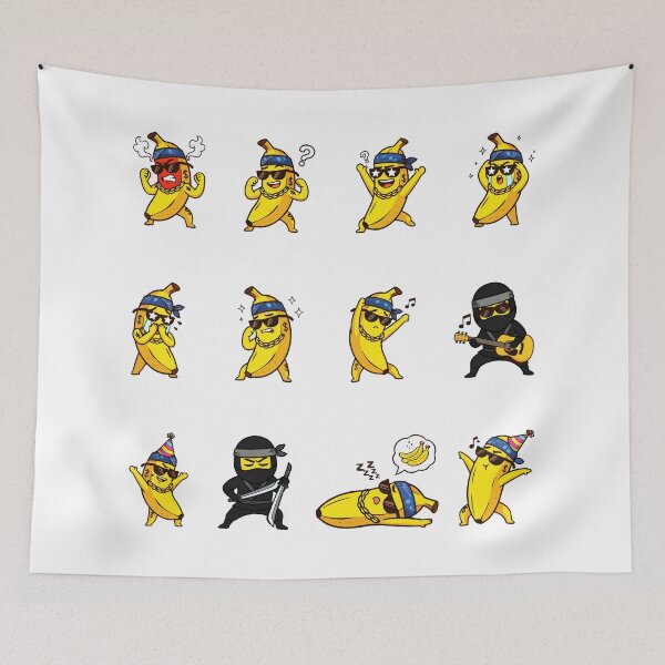 Item preview, Cool Banana Tattoo Emoji Sticker Pack designed and sold by RamyGallery.
