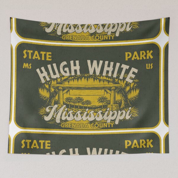 Item preview, Hugh White State Park, Grenada County, Mississippi, badge design designed and sold by Wanderful-roads.