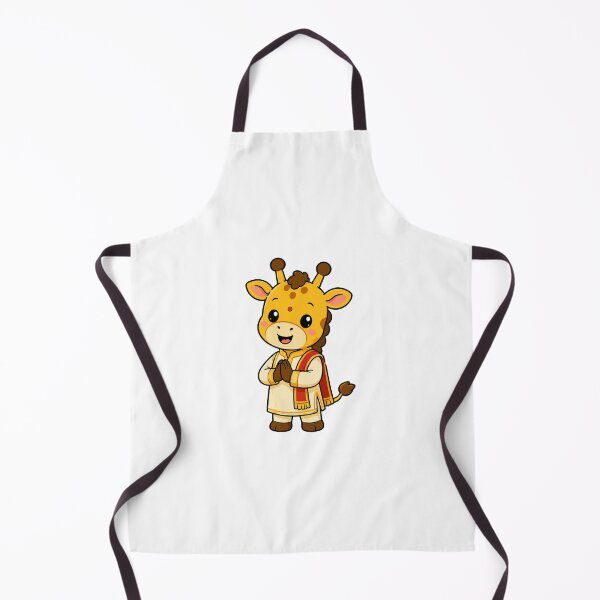 Item preview, Cute Indian Giraffe Cartoon – Namaste Giraffe Kawaii Animal Art designed and sold by Krincydigitalart.