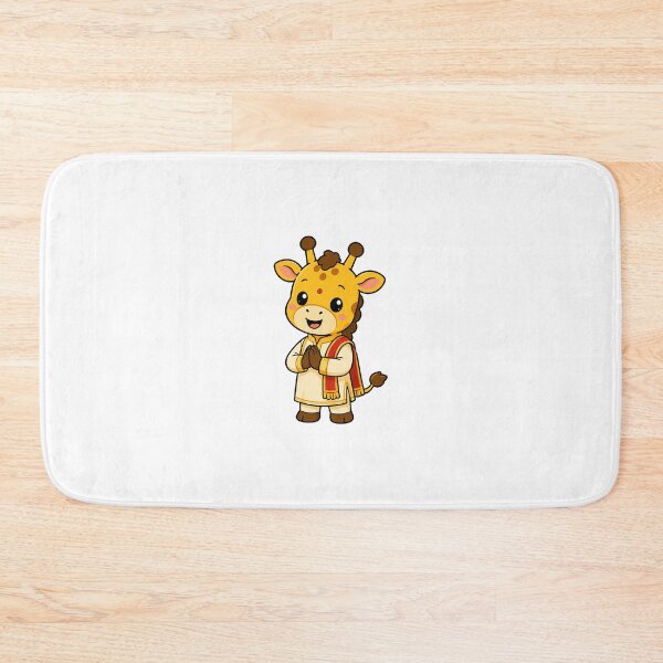 Artikelvorschau, Niedliche indische Giraffe (Cartoon) – Namaste Giraffe (Kawaii-Tierkunst) entworfen und verkauft von Krincydigitalart.