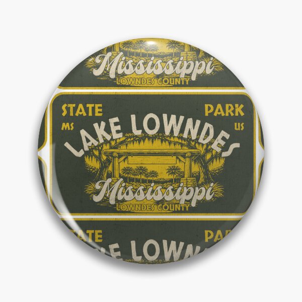 Item preview, Lake Lowndes State Park, Lowndes County, Mississippi, badge design designed and sold by Wanderful-roads.