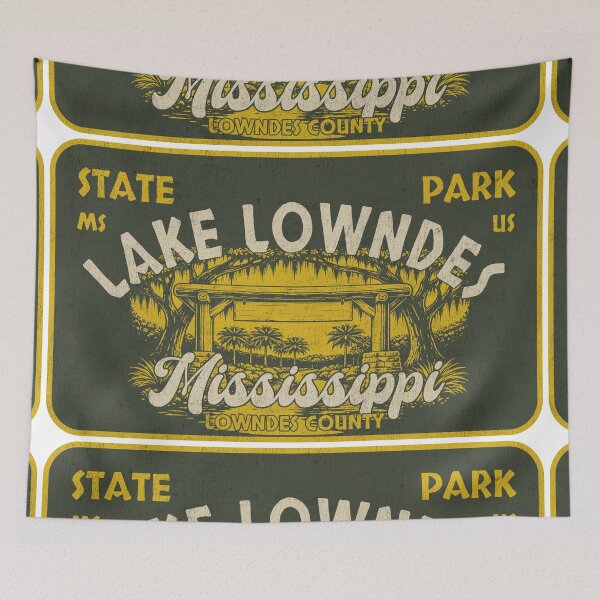 Item preview, Lake Lowndes State Park, Lowndes County, Mississippi, badge design designed and sold by Wanderful-roads.