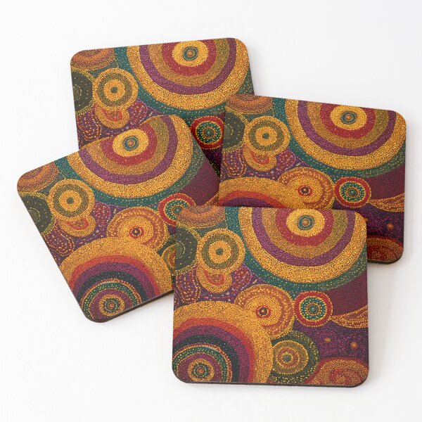 Item preview, Aboriginal Inspired Dot Art - Many Native Circles designed and sold by GrinGalore.