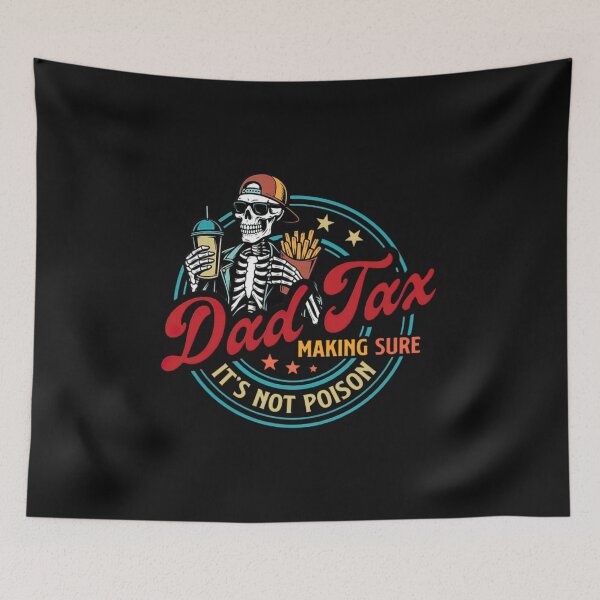 Item preview, Dad Tax Skeleton Snack Check Funny Father Classic T-Shirt designed and sold by RRMadeArt.