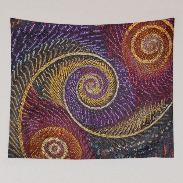 Item preview, Aboriginal Inspired Dot Art - Bird of Paradise Feathers designed and sold by GrinGalore.