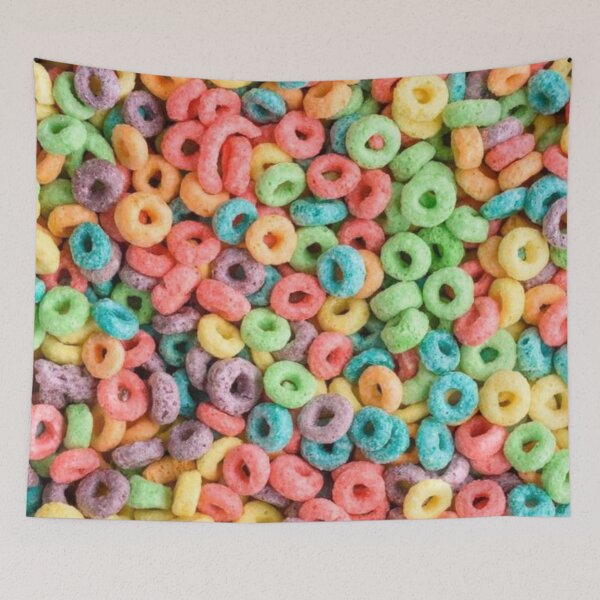 Item preview, Colorful Fruity Cereal Rings - Vibrant Sweet Breakfast Pattern designed and sold by LYAN-STORE.