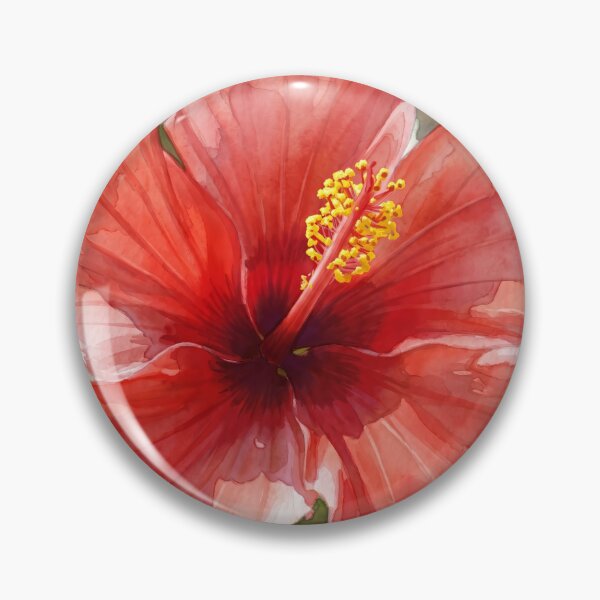 Item preview, Hibiscus Flower in Watercolor Style — Digital Art Transformation from Real Photography designed and sold by M.ALK.Watercolor.