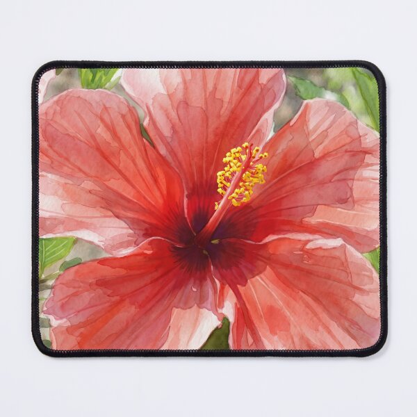 Item preview, Hibiscus Flower in Watercolor Style — Digital Art Transformation from Real Photography designed and sold by M.ALK.Watercolor.