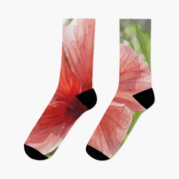 Item preview, Hibiscus Flower in Watercolor Style — Digital Art Transformation from Real Photography designed and sold by M.ALK.Watercolor.