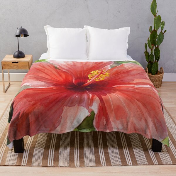 Item preview, Hibiscus Flower in Watercolor Style — Digital Art Transformation from Real Photography designed and sold by M.ALK.Watercolor.