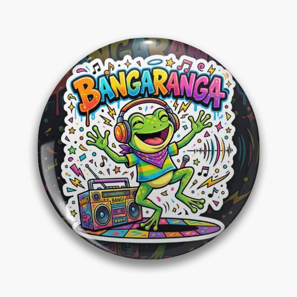 Item preview,  BANGARANGA Party Frog – Dancing Cute Cartoon Music Graffiti Design designed and sold by ArtsyExplorer.