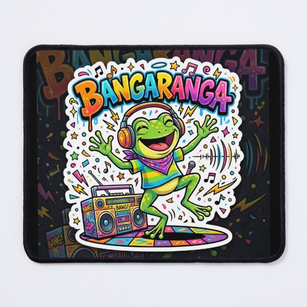Item preview, BANGARANGA Party Frog – Dancing Cute Cartoon Music Graffiti Design designed and sold by ArtsyExplorer.