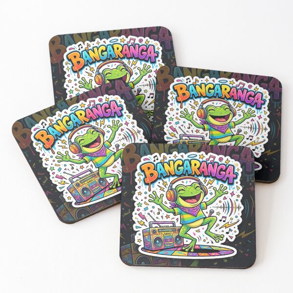Item preview,  BANGARANGA Party Frog – Dancing Cute Cartoon Music Graffiti Design designed and sold by ArtsyExplorer.