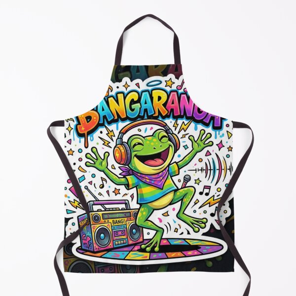 Item preview,  BANGARANGA Party Frog – Dancing Cute Cartoon Music Graffiti Design designed and sold by ArtsyExplorer.