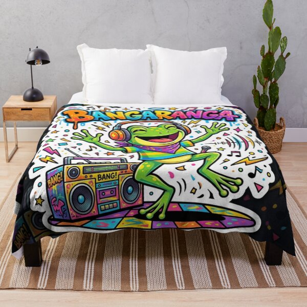 Item preview, BANGARANGA Party Frog – Dancing Cute Cartoon Music Graffiti Design designed and sold by ArtsyExplorer.