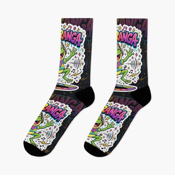 Item preview,  BANGARANGA Party Frog – Dancing Cute Cartoon Music Graffiti Design designed and sold by ArtsyExplorer.