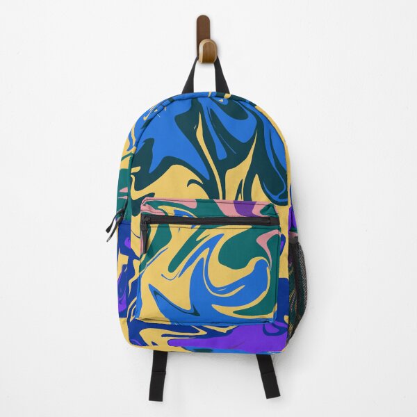 Item preview, Hurricane Color Storm - Dynamic Blue, Purple and Yellow Abstract Art designed and sold by K Design Store.