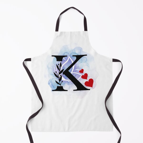 Item preview, Elegant Letter K Floral Heart Monogram-Aesthetic Blue Butterfly Initial Art designed and sold by Palette _Vibes.
