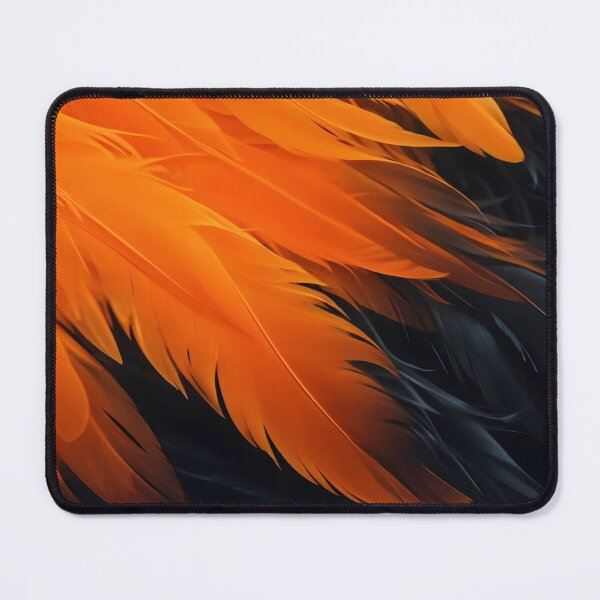 Item preview, Fiery Orange and Red Feathers - Vibrant Abstract Phoenix Pattern designed and sold by LYAN-STORE.