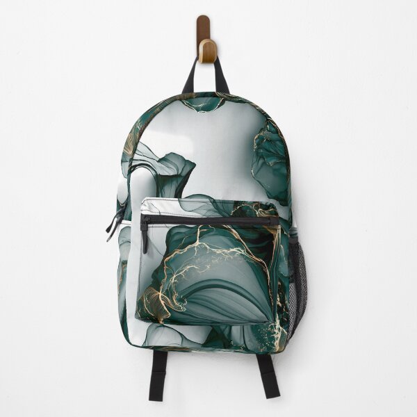 Item preview, Emerald Golden Fluid Marble Abstraction designed and sold by CosmicGlyph.