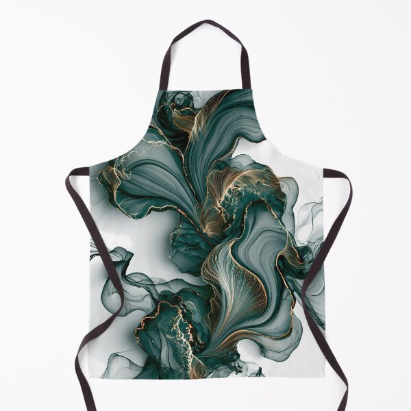 Item preview, Emerald Golden Fluid Marble Abstraction designed and sold by CosmicGlyph.