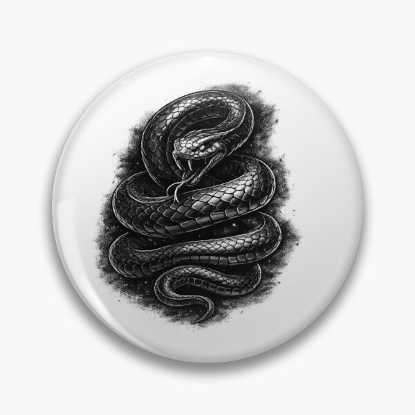 Item preview, Shadow Fang Snake – Dark Gothic Serpent Illustration Sticker designed and sold by LevelUpReads.