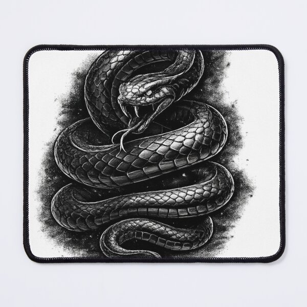 Item preview, Shadow Fang Snake – Dark Gothic Serpent Illustration Sticker designed and sold by LevelUpReads.