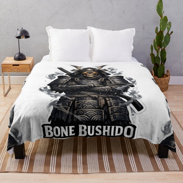Item preview, Bone Bushido Skeleton Samurai Warrior Gothic Anime T-Shirt Design designed and sold by Ecocrushstudio.