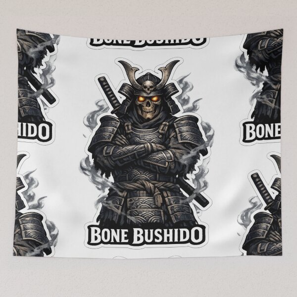 Item preview, Bone Bushido Skeleton Samurai Warrior Gothic Anime T-Shirt Design designed and sold by Ecocrushstudio.