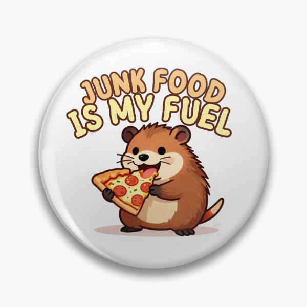 Item preview, Junk Food Is My Fuel Cute Otter Pizza Lover designed and sold by ANoelleART.
