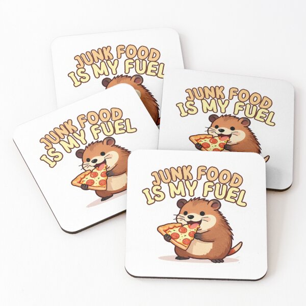 Item preview, Junk Food Is My Fuel Cute Otter Pizza Lover designed and sold by ANoelleART.
