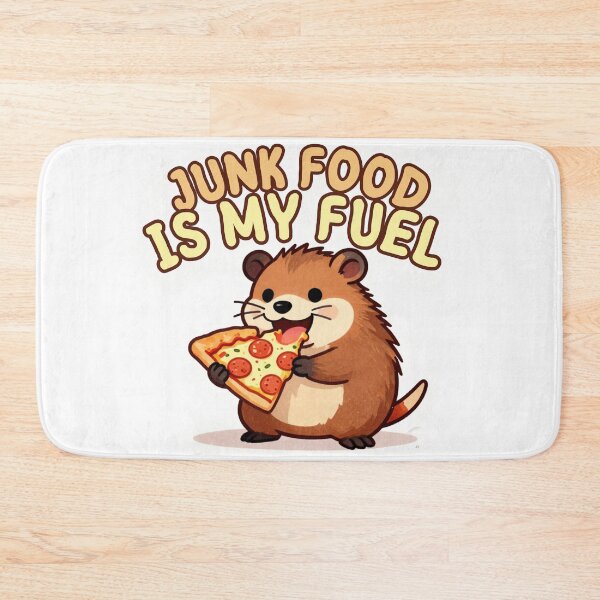 Item preview, Junk Food Is My Fuel Cute Otter Pizza Lover designed and sold by ANoelleART.