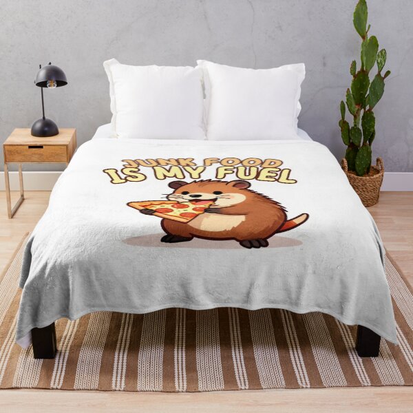Item preview, Junk Food Is My Fuel Cute Otter Pizza Lover designed and sold by ANoelleART.
