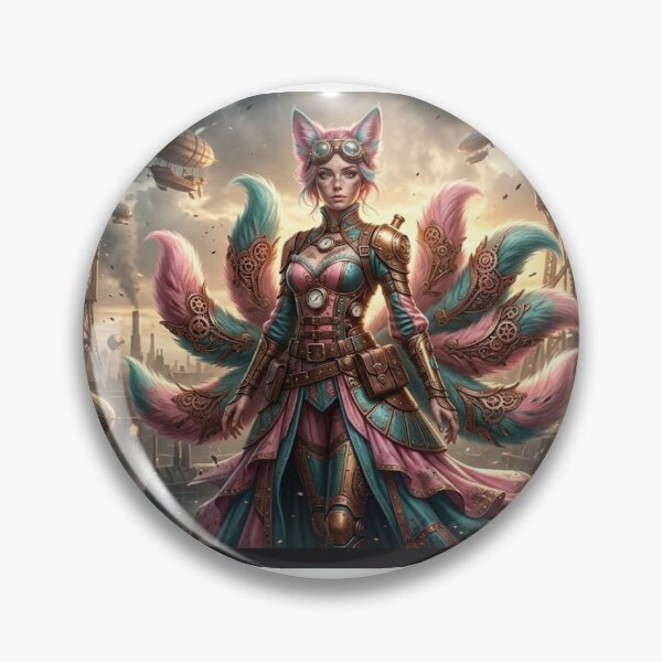 Item preview, Steampunk Nine tailed fox  designed and sold by Abstract Art Cave.